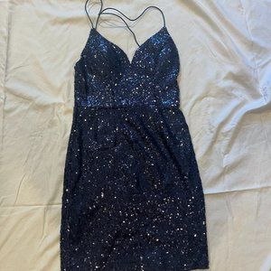 Homecoming Navy Blue Hello Molly Dress